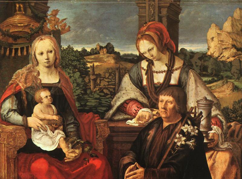 Lucas van Leyden Madonna and Child with Mary Magdalene and a Donor China oil painting art